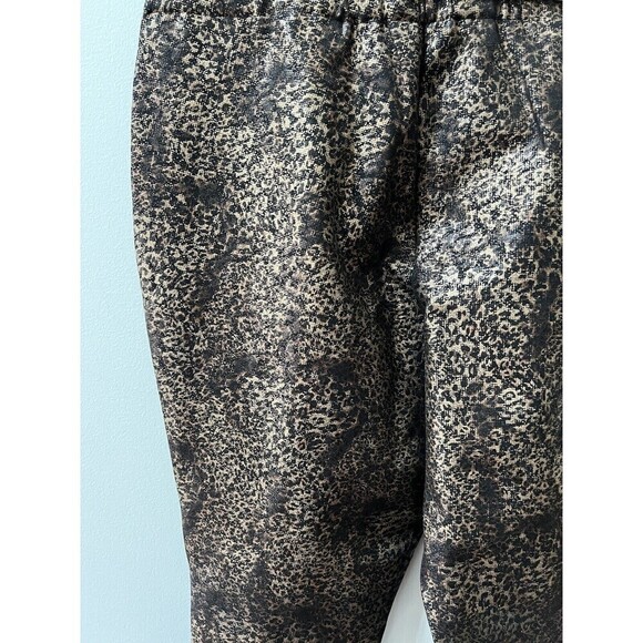 Slimming Options Gold Black Glitter Skinny Stretchy Pants Womens Plus 1X Trouser - Picture 4 of 10